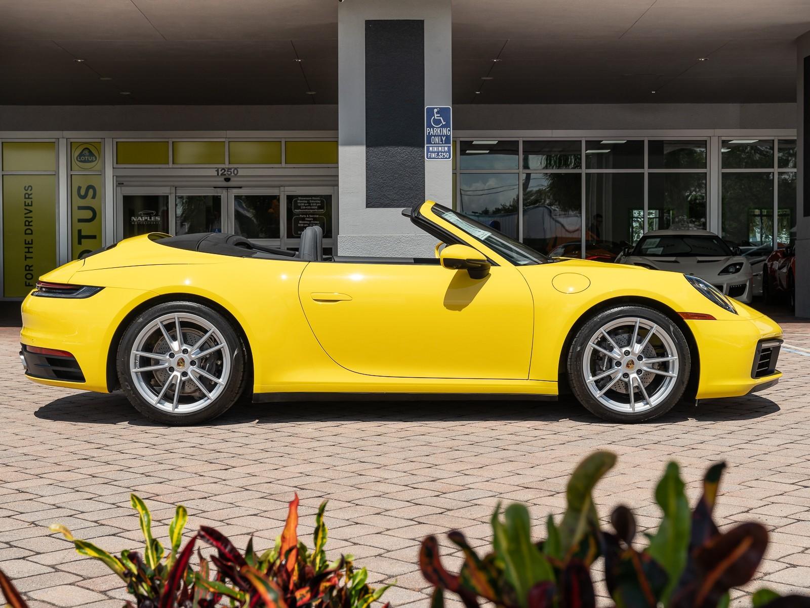 あ CP イエロー VIN: WP0CA2A91LS251329 | Used 2020 Porsche 911 Carrera Cabriolet