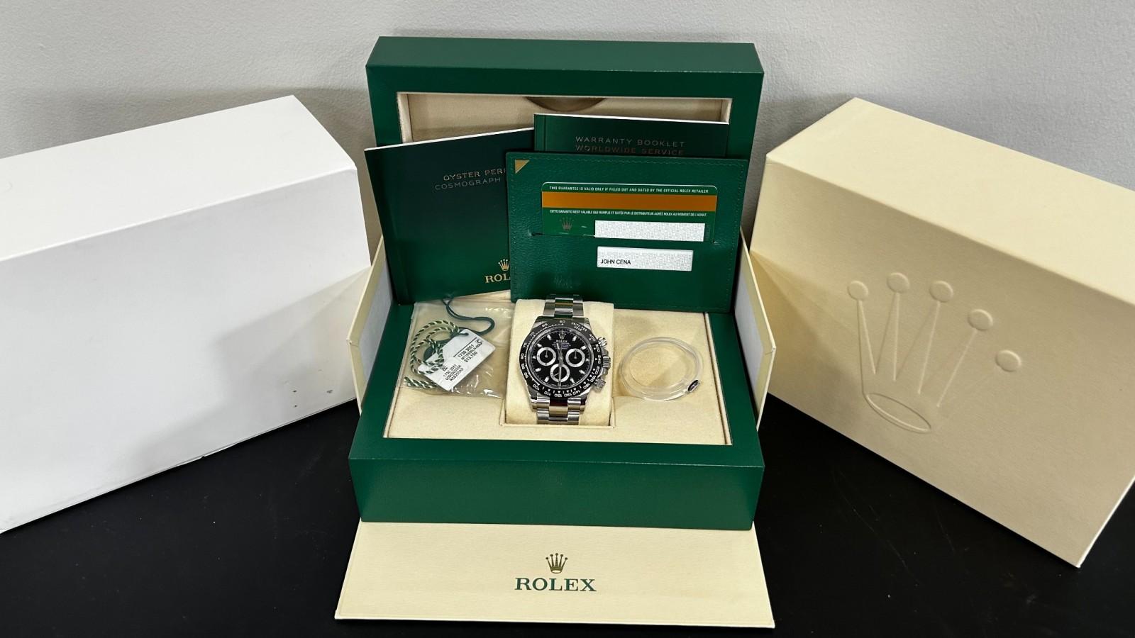 マーシャルバッチセット 46588) Rolex Daytona 116518 18K Ceramic Black Diamond Dial 2021